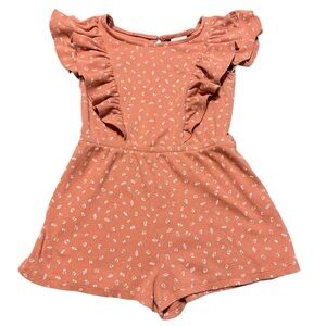 Ruffled Coral Romper